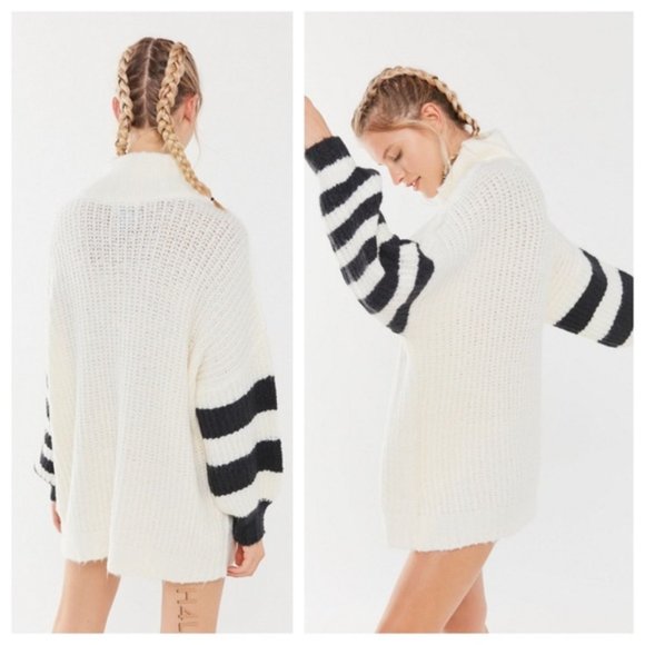 Urban Outfitters Sweaters - URBAN OUTFITTERS Striped Puff Sleeve Sweater Tunic